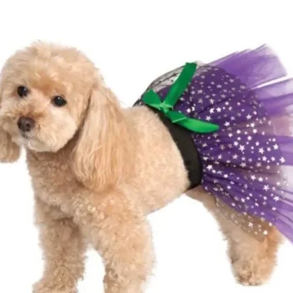 Rubie's Other - NWT Purple And Silver Stars Witchy Tutu for Dogs or Cats